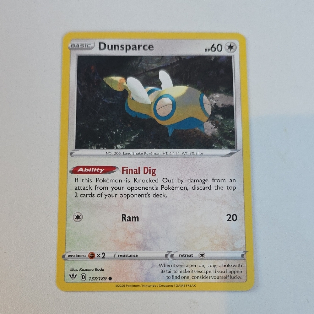 Pokemon Dunsparce Card